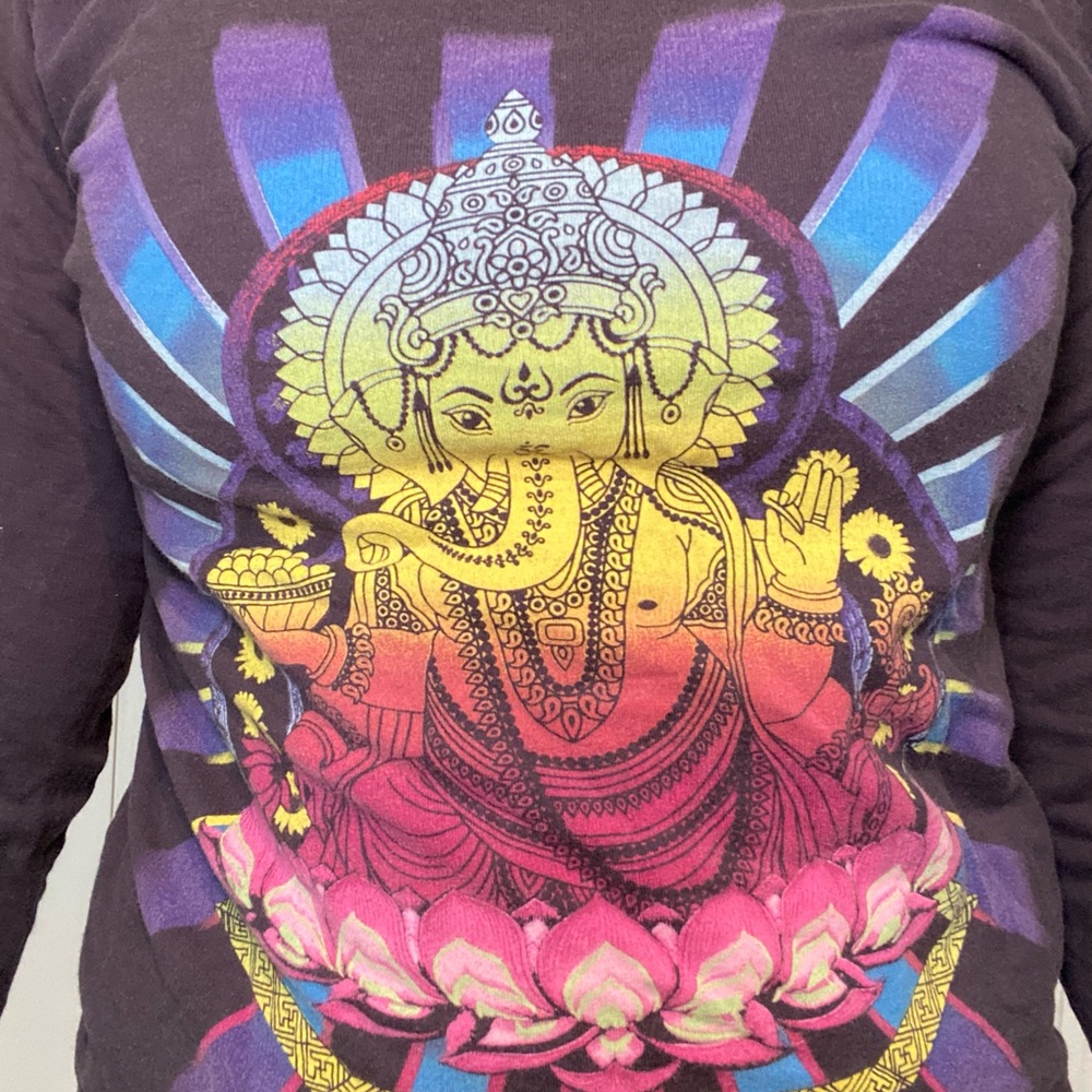 Colorful Graphic Long Sleeve Shirt Ganesh